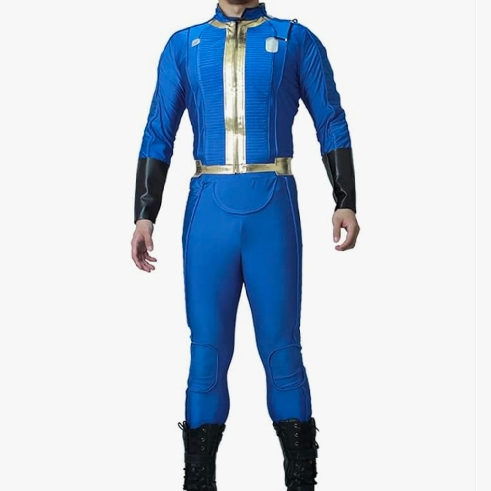 Fallout Vault Dweller 76 Blue Jumpsuit Cosplay Costume Outfit NWOT